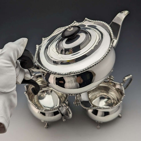 1920 年左右英國古董鍍銀茶具 Mappin & Webb