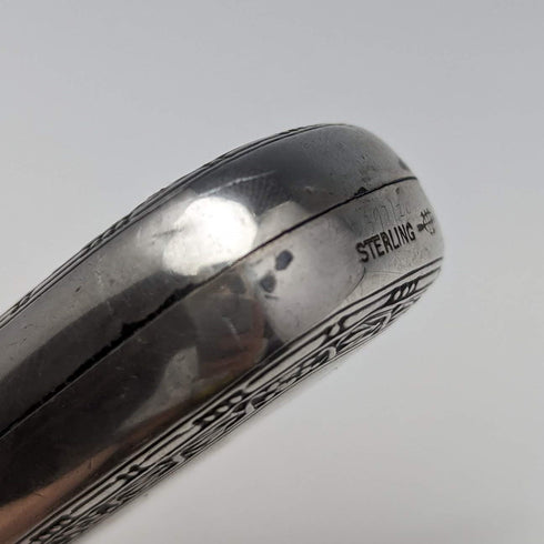 19世紀後半 米国アンティーク 純銀製シャトレーン ボトル、メモ、ペンシル