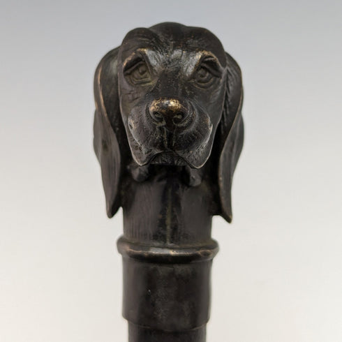 英國復古男式手杖黃銅狗頭手柄 88 厘米