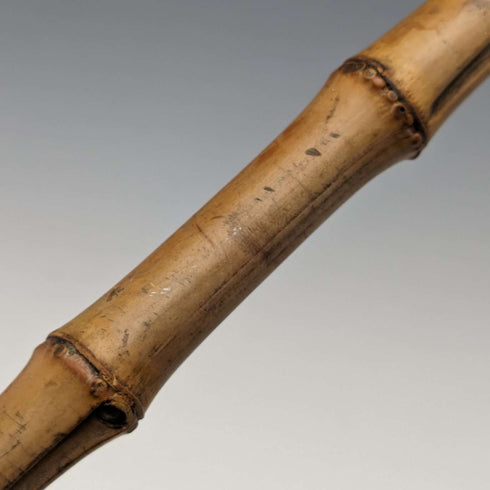1897年 英国アンティーク 紳士用 バンブーステッキ 杖 純銀装飾 85cm