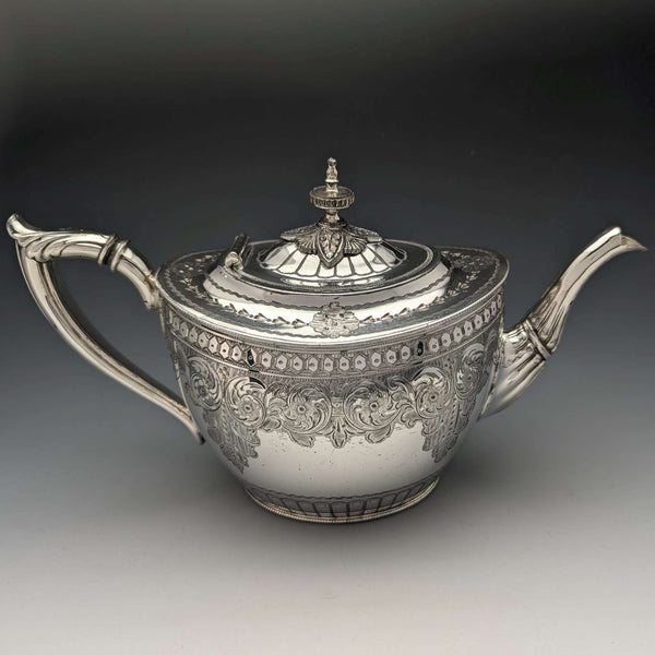 1900年頃 英国アンティーク シルバープレート製ティーポット Philip Ashberry & Sons