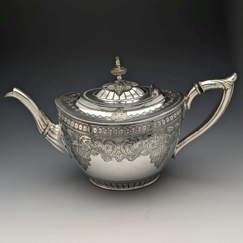 1900年頃 英国アンティーク シルバープレート製ティーポット Philip Ashberry & Sons