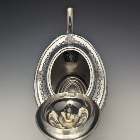Circa 1900 British antique silver plated teapot Philip Ashberry & Sons