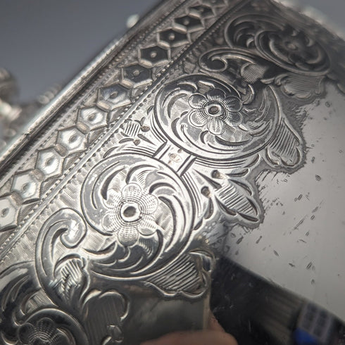 Circa 1900 British antique silver plated teapot Philip Ashberry & Sons