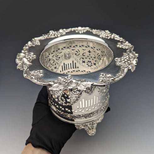 19世紀初頭 英国アンティーク シルバープレート製 マグナムボトルコースター