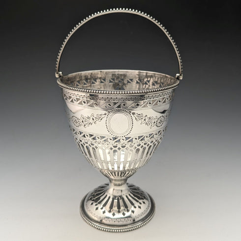 1782 年英國古董格魯吉亞純銀糖籃 190 克 Robert Hennel