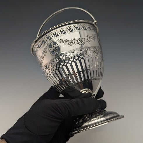 1782 年英國古董格魯吉亞純銀糖籃 190 克 Robert Hennel