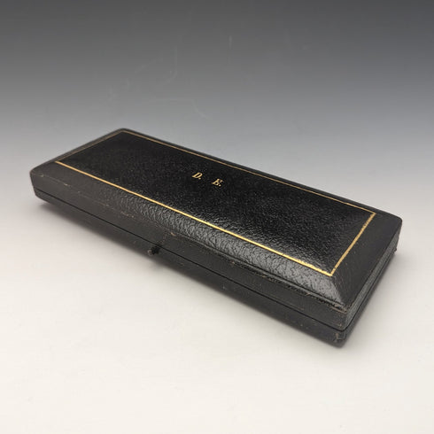 1903年 英国アンティーク 純銀ハンドル シューホーン ボタンフックx2セット Crisford & Norris