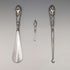 1903 British Antique Sterling Silver Handle Shoehorn Button Hook x2 Set Crisford & Norris