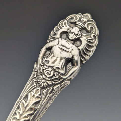 1903 British Antique Sterling Silver Handle Shoehorn Button Hook x2 Set Crisford & Norris