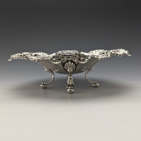 1901年 英国アンティーク 純銀製 脚付きディッシュ 182g William Davenport