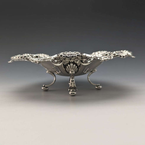 1901 British Antique Sterling Silver Stem Dish 182g William Davenport