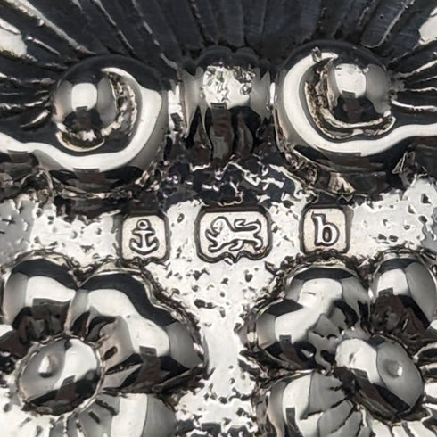 1901年 英国アンティーク 純銀製 脚付きディッシュ 182g William Davenport