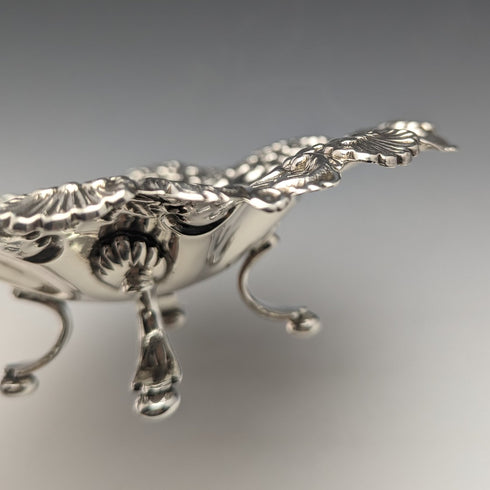 1901年 英国アンティーク 純銀製 脚付きディッシュ 182g William Davenport