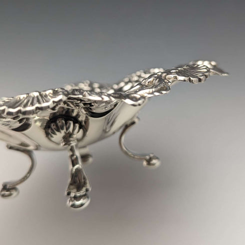 1901 British Antique Sterling Silver Stem Dish 182g William Davenport