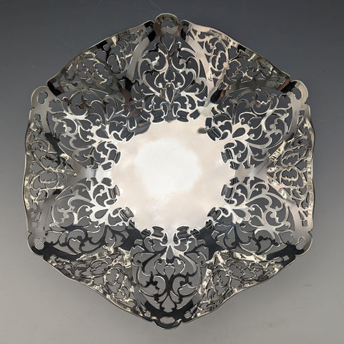 1967年頃 英国ヴィンテージ 純銀製 コンポート/タッツァ 218g R Hodd & Son