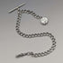 Circa 1890 British Antique Sterling Silver Albert Chain 25g Sterling Silver Compass Fob