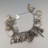 British vintage silver charm bracelet 100g