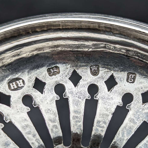 1782 British Antique Georgian Sterling Silver Sugar Basket 190g Robert Hennel
