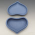 British Vintage Wedgwood Jasperware Heart-shaped Box Holder Pale Blue