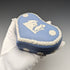 British Vintage Wedgwood Jasperware Heart-shaped Box Holder Pale Blue
