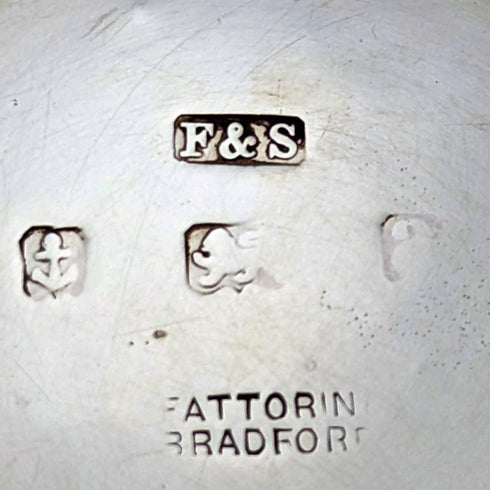 1900年 英国アンティーク 純銀製 ローズ・ボウル 367g Fattorini & Sons