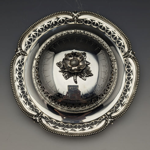 1866年代 英国アンティーク 純銀製 蓋付きバターディッシュ 300g Henry Wilkinson