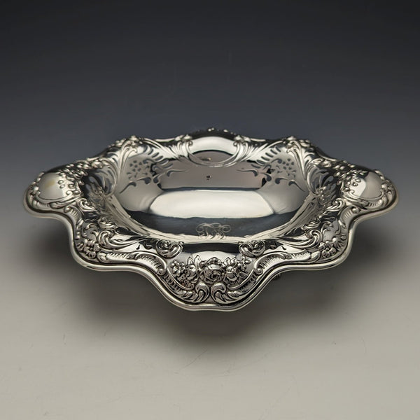 約 1895 年美國古董純銀高腳盤 215 克 Gorham