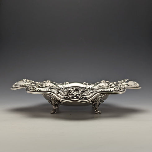 1895年頃 米国アンティーク 純銀製 脚付きディッシュ 215g Gorham