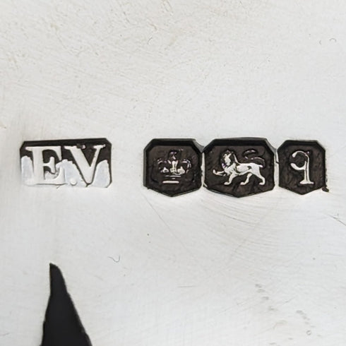 1933年 英国ヴィンテージ 純銀製 コンポート/タッツァ 428g 直径24cm Viners