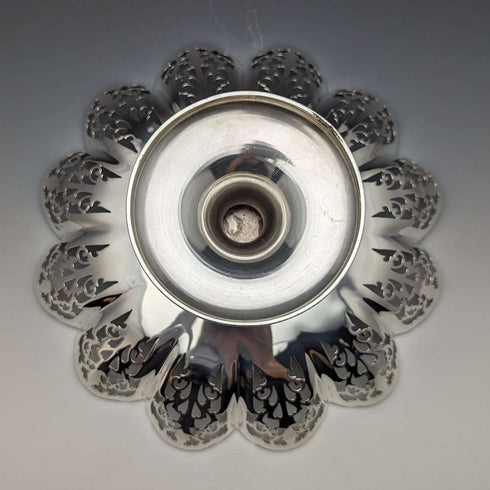 1933 British Vintage Sterling Silver Compote/Tazza 428g Diameter 24cm Viners