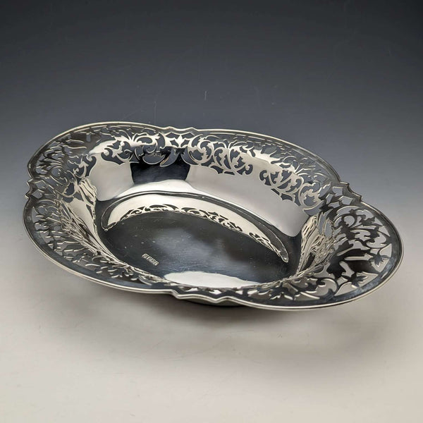 1912 年英國古董純銀盤籃 470 克 Fenton Brothers
