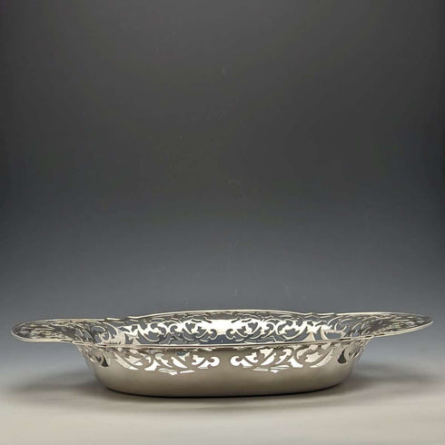 1912 British Antique Sterling Silver Dish Basket 470g Fenton Brothers