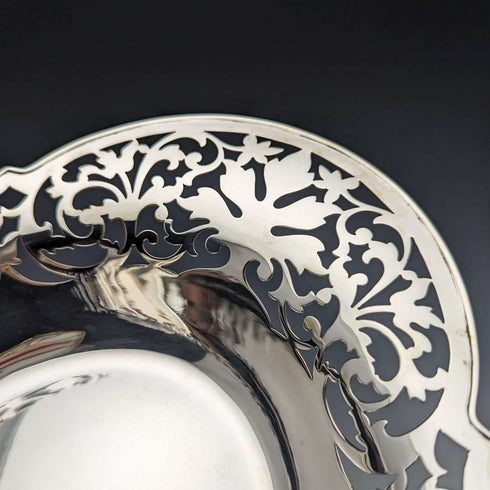 1912 British Antique Sterling Silver Dish Basket 470g Fenton Brothers