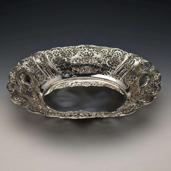 Circa 1900 German Antique 800 Silver Earring Dish 412g