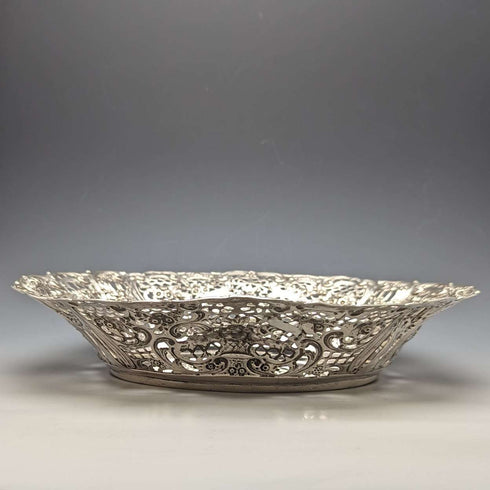 Circa 1900 German Antique 800 Silver Earring Dish 412g