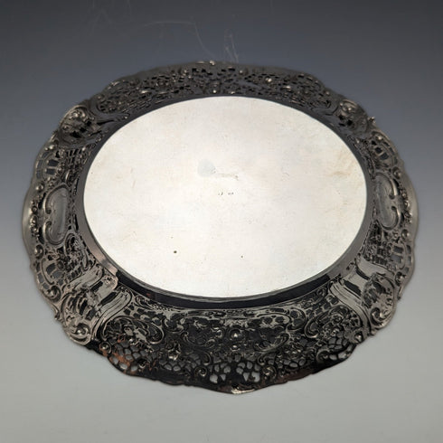 1900年頃 ドイツアンティーク 800シルバー製 ピアスディッシュ 412g