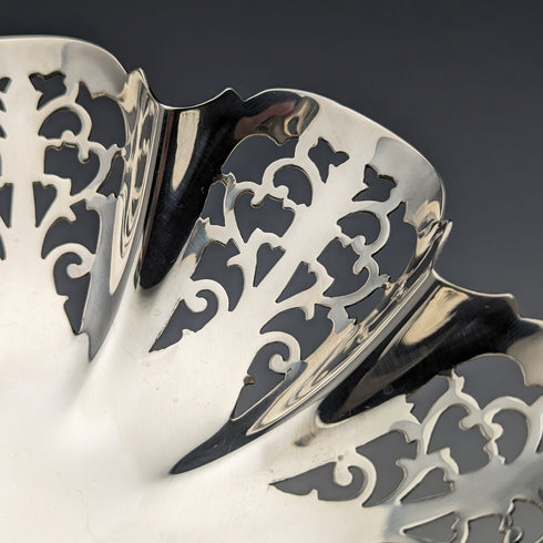 1933 年英國復古純銀蜜餞/Tazza 一對,總計 335 克 Viners