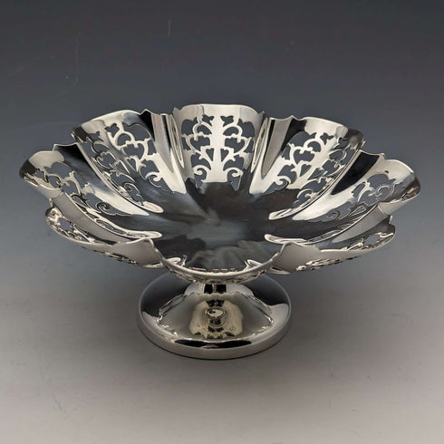 1933 British Vintage Sterling Silver Compote/Tazza Pair Total 335g Viners