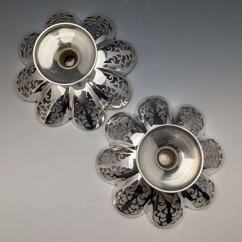 1933 British Vintage Sterling Silver Compote/Tazza Pair Total 335g Viners
