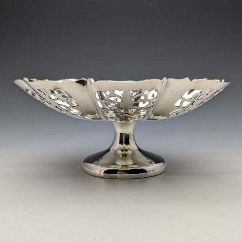 1933 年英國復古純銀蜜餞/Tazza 一對,總計 335 克 Viners