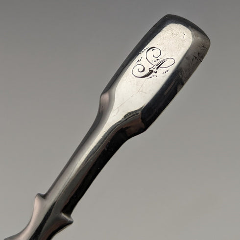 1857 British Antique Sterling Silver Tea Caddy Spoon Hilliard & Thomason