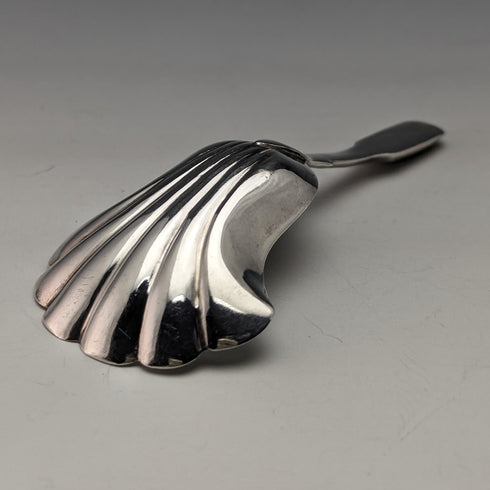 1857 British Antique Sterling Silver Tea Caddy Spoon Hilliard & Thomason