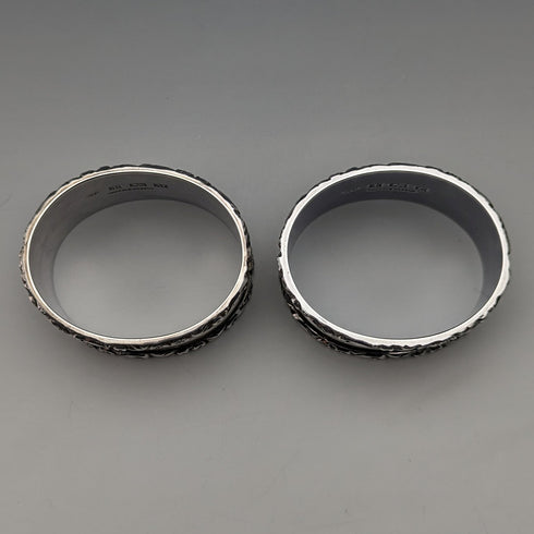 1960年頃 英国ヴィンテージ 純銀製 ナプキンリング ペア Mappin & Webb 紙箱入り