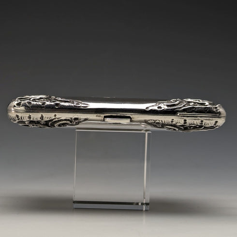 1900年 英国アンティーク 純銀製 両開き型カードケース Walker & Hall