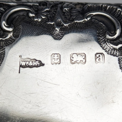 1900年 英国アンティーク 純銀製 両開き型カードケース Walker & Hall