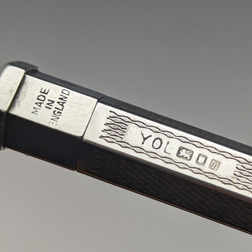 1964 年英國復古 Yard O 紅色六角形純銀推進式迷你鉛筆