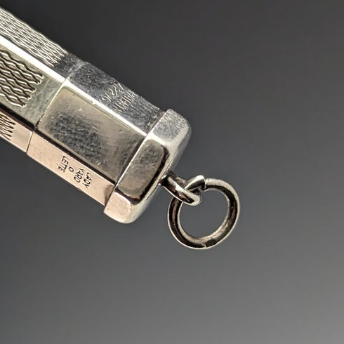 1964 年英國復古 Yard O 紅色六角形純銀推進式迷你鉛筆