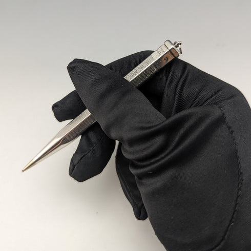 1964 年英國復古 Yard O 紅色六角形純銀推進式迷你鉛筆