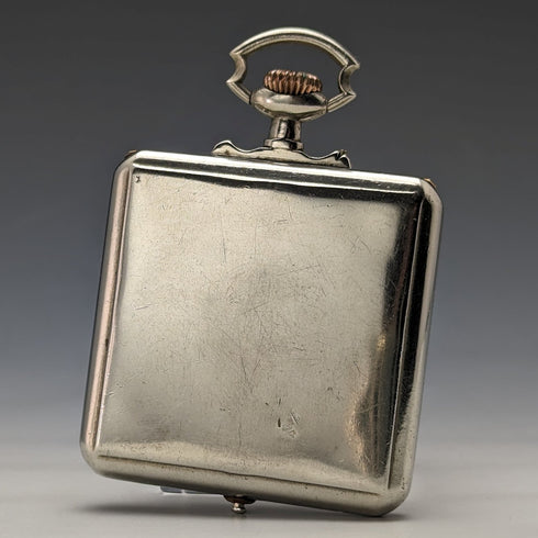 古董 Hebdomas 8 天懷錶方形錶殼,運作良好